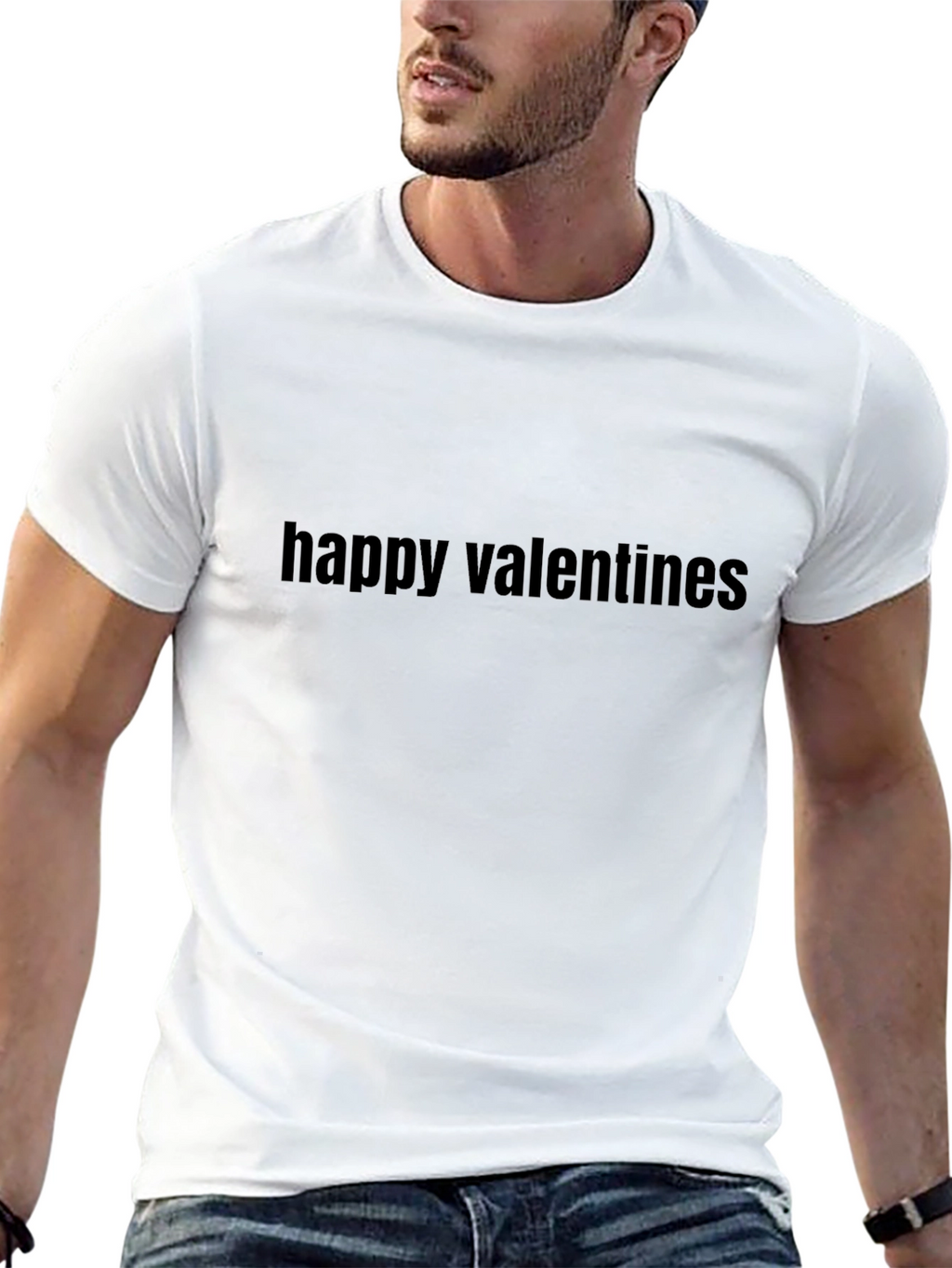 Happy Valentines T-Shirt - Black