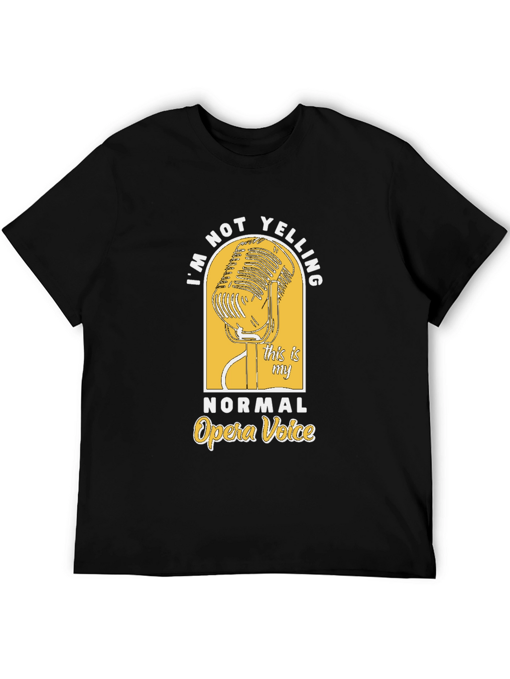 Opera Voice Graphic Tee - Black Cotton T-Shirt