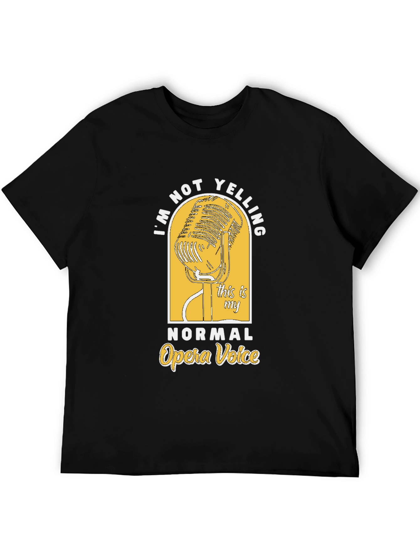 Opera Voice Graphic Tee - Black Cotton T-Shirt