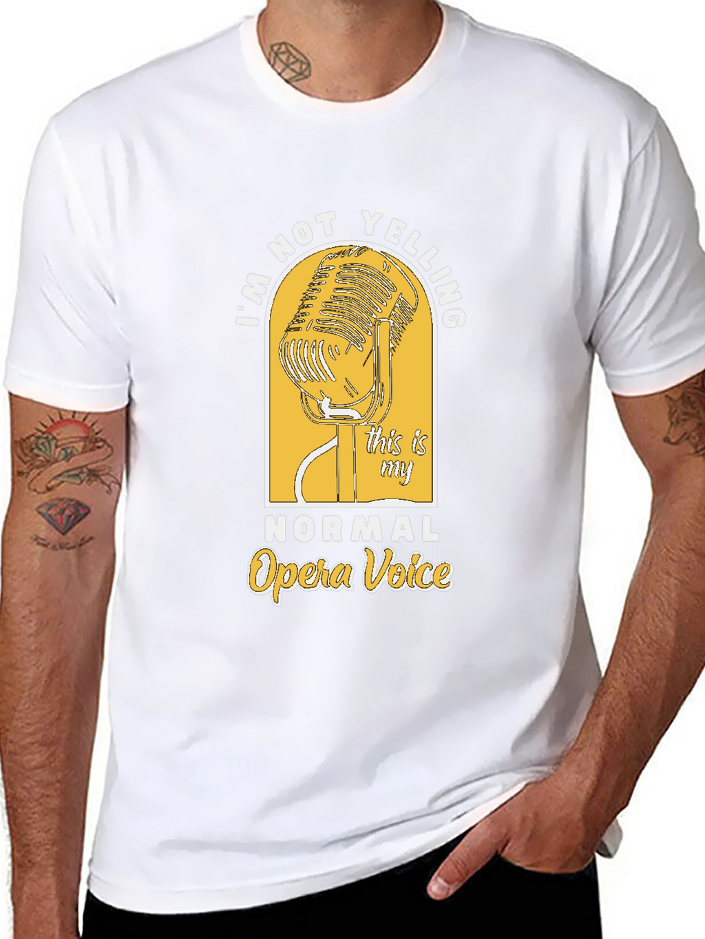 Opera Voice Graphic Tee - Black Cotton T-Shirt