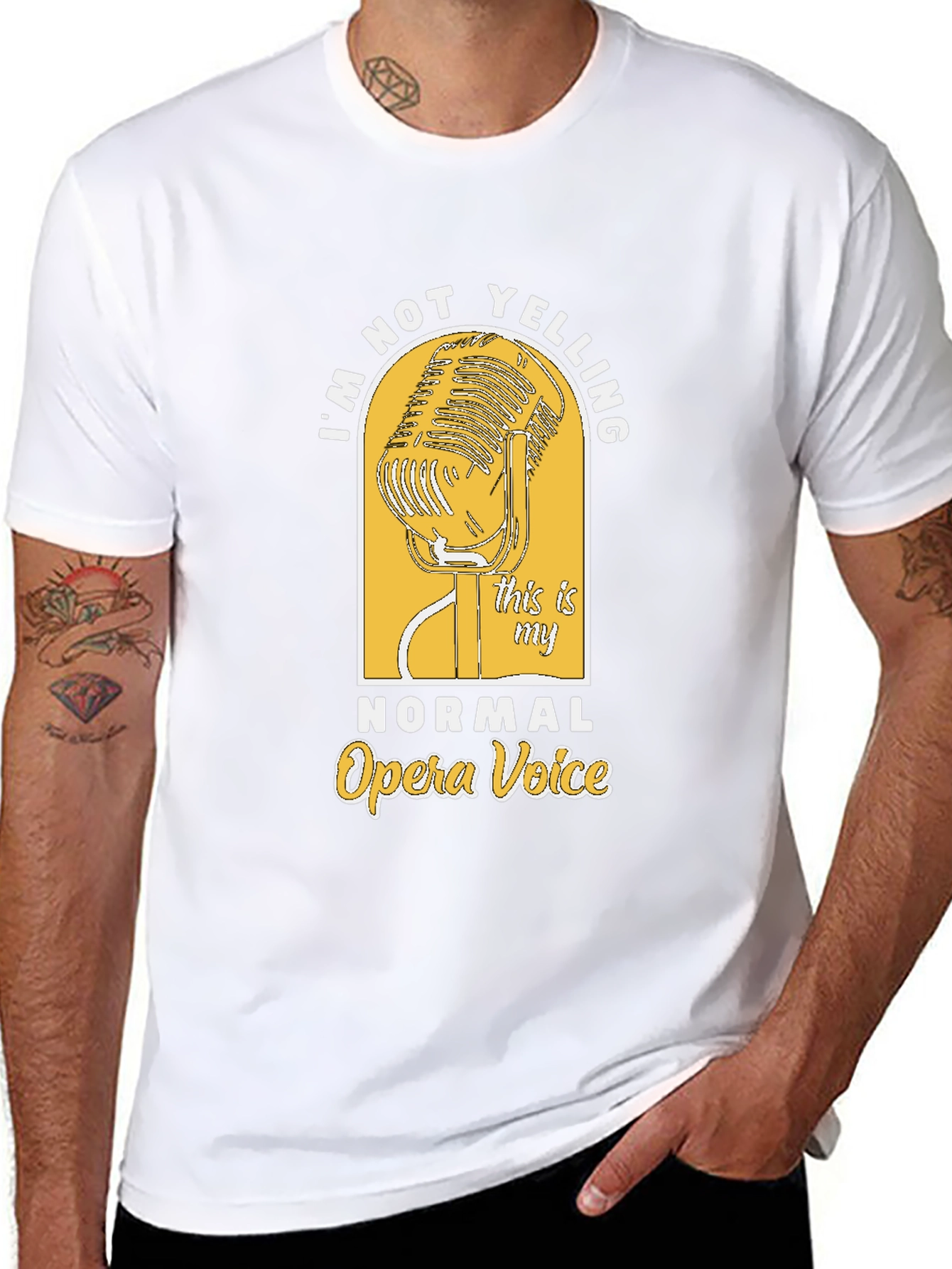 Opera Voice Graphic Tee - Black Cotton T-Shirt