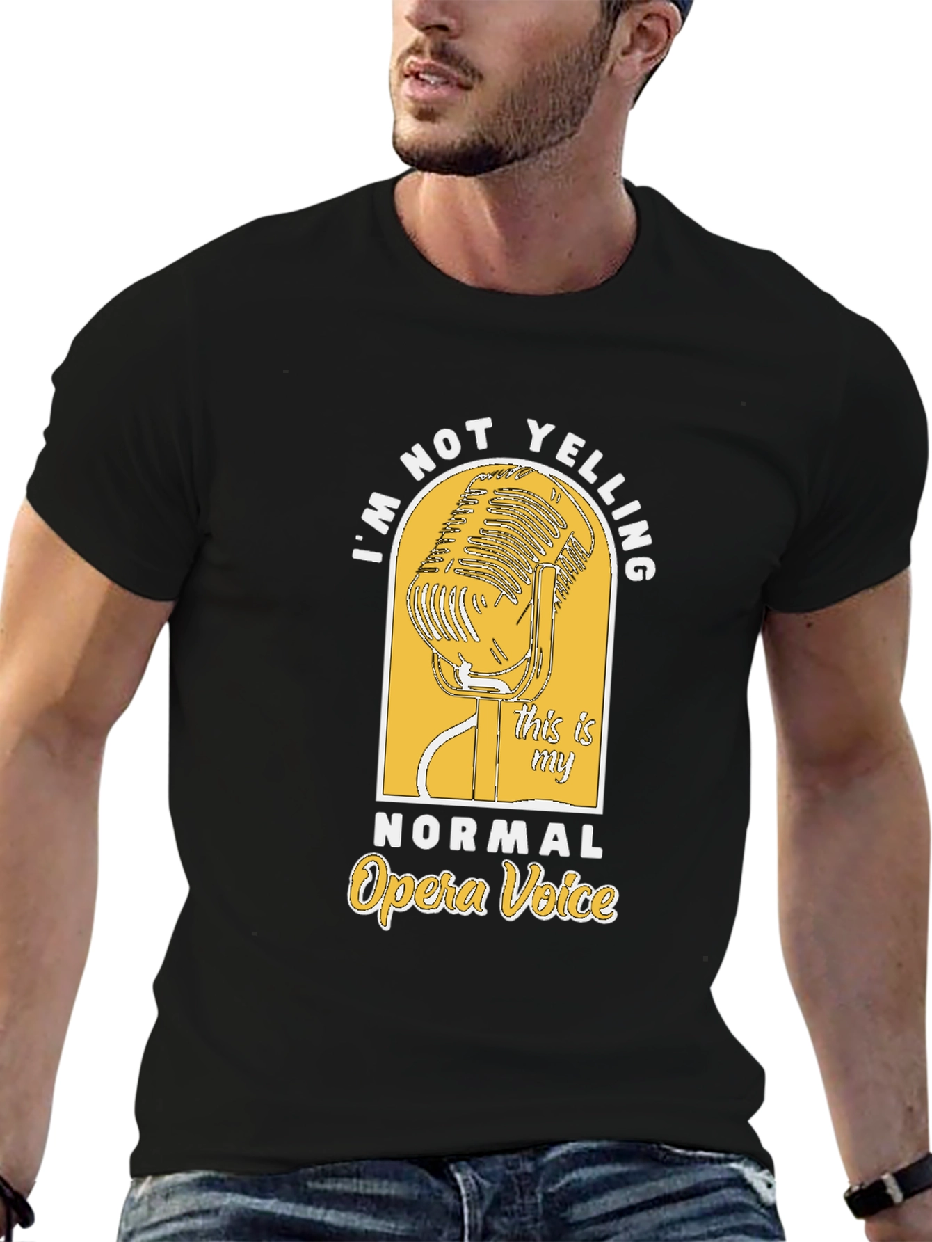 Opera Voice Graphic Tee - Black Cotton T-Shirt