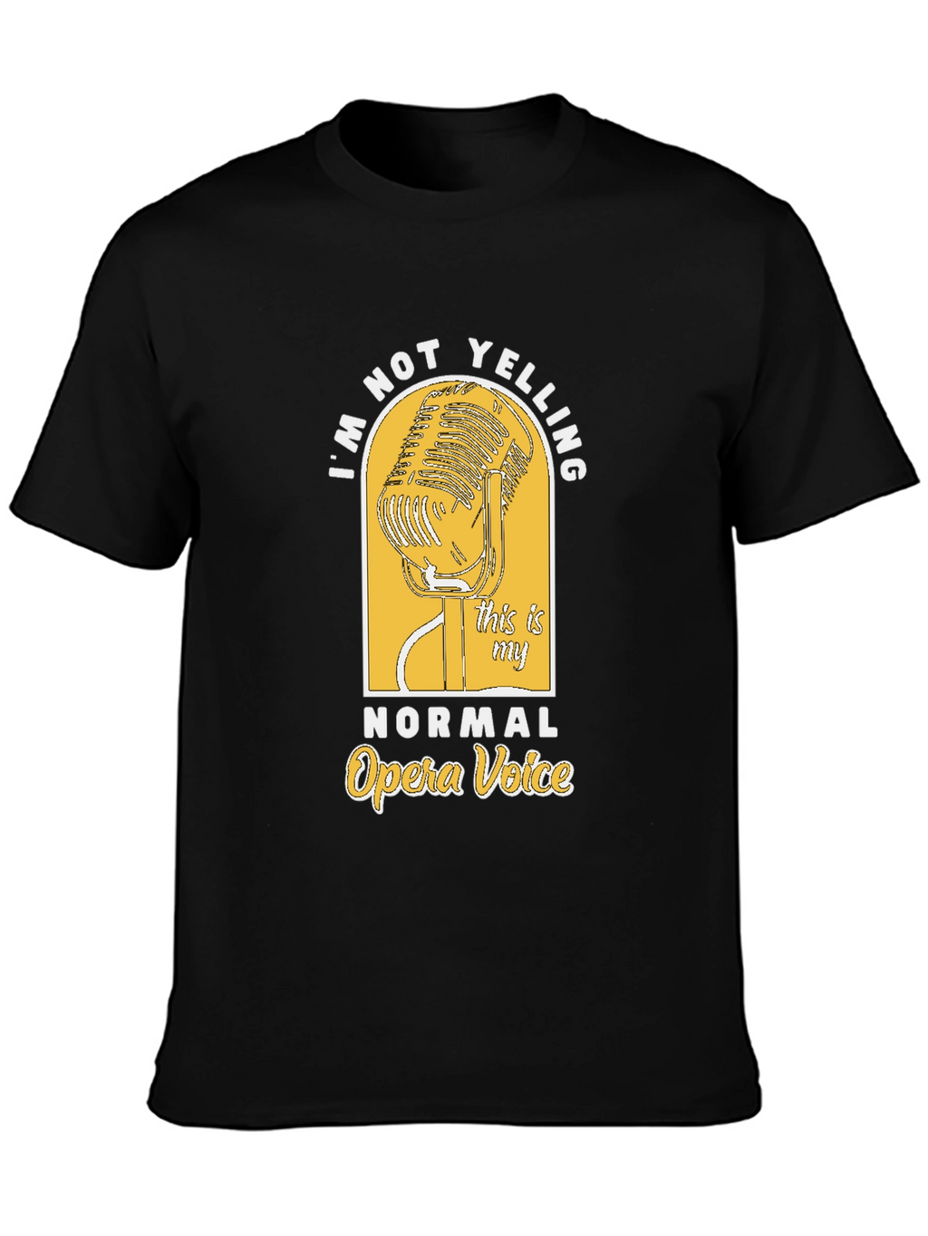 Opera Voice Graphic Tee - Black Cotton T-Shirt