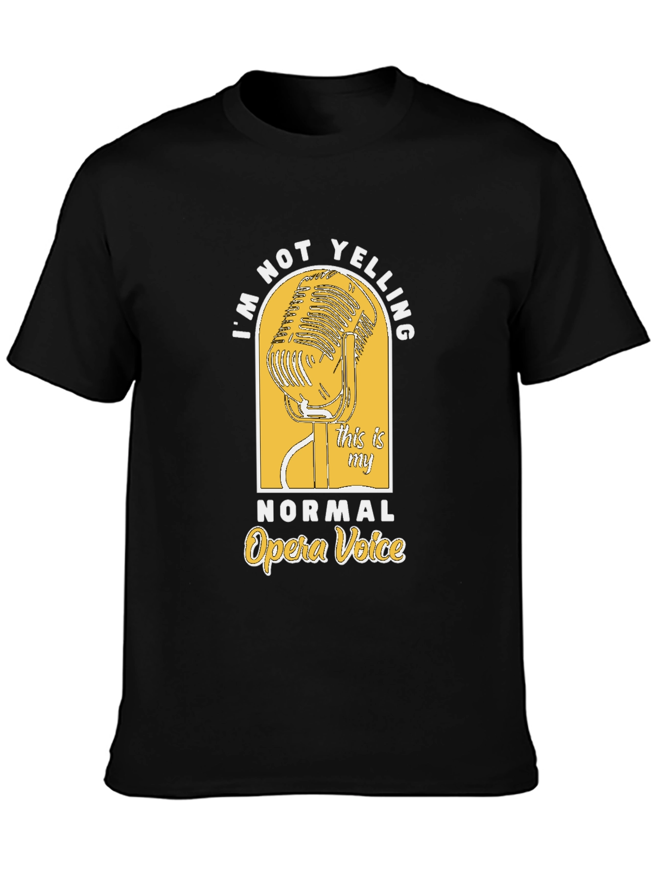 Opera Voice Graphic Tee - Black Cotton T-Shirt