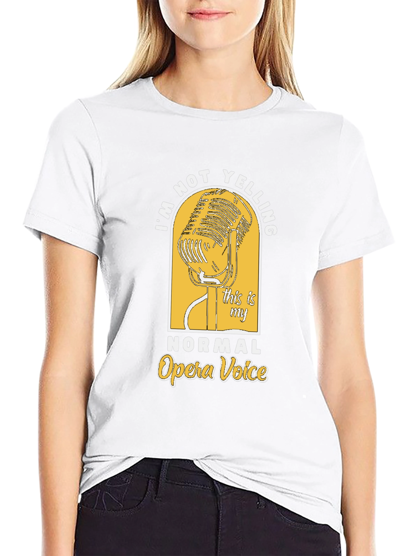 Opera Voice Graphic Tee - Black Cotton T-Shirt