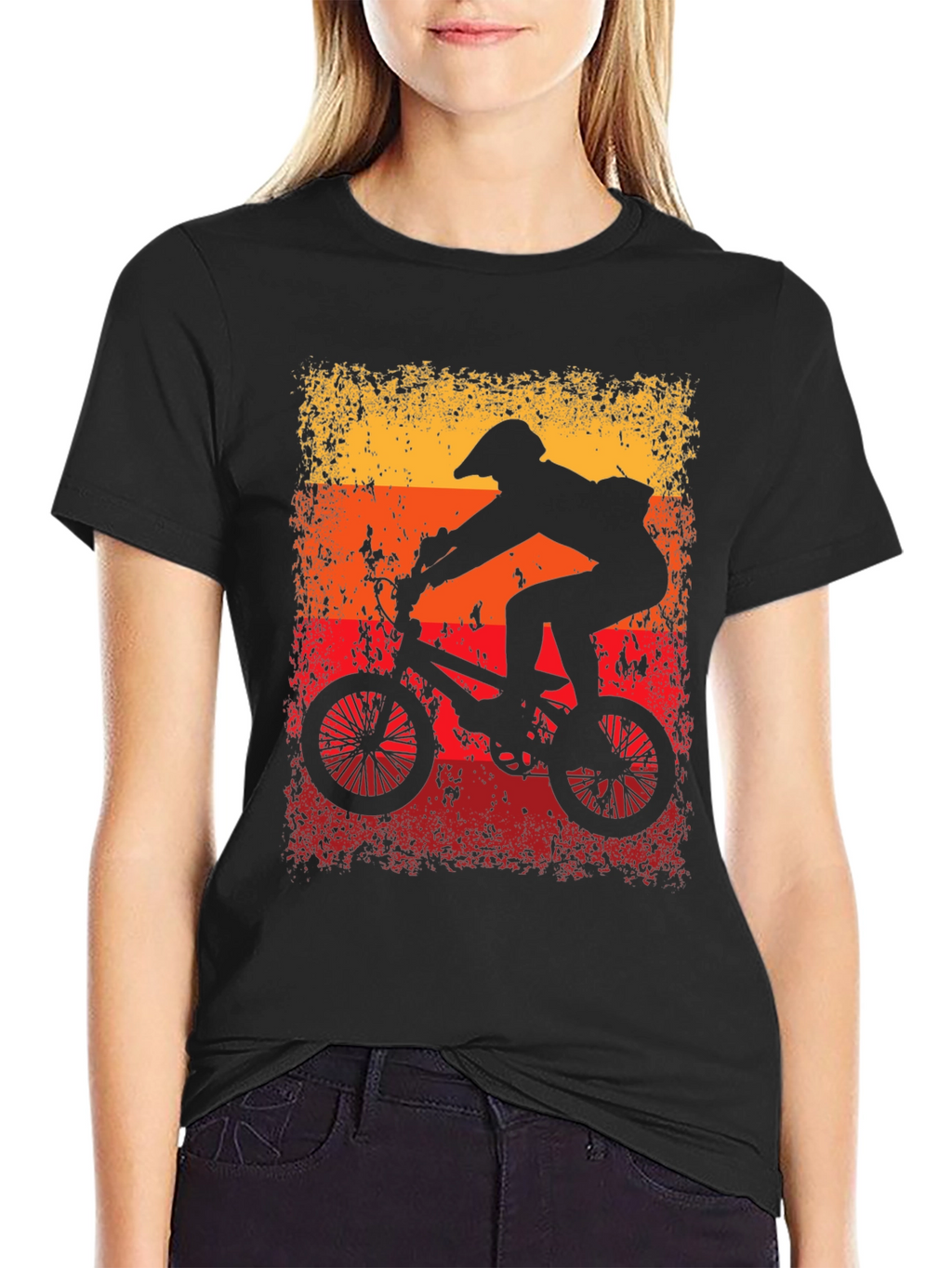 Retro Cycling T-Shirt - BMX Rider Graphic Tee
