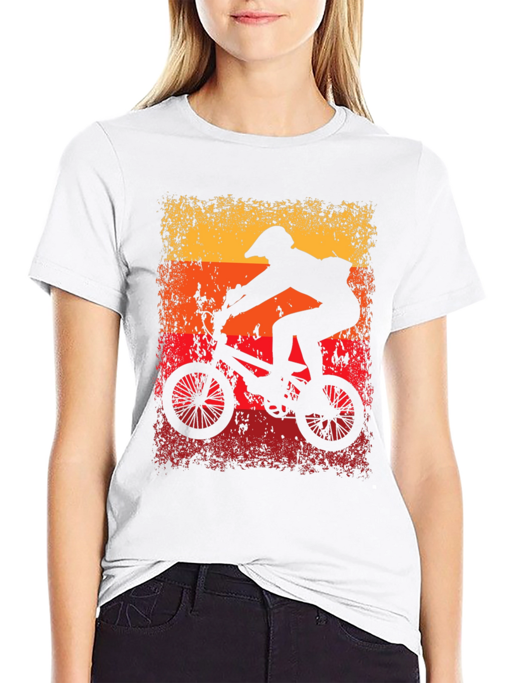 Retro Cycling T-Shirt - BMX Rider Graphic Tee