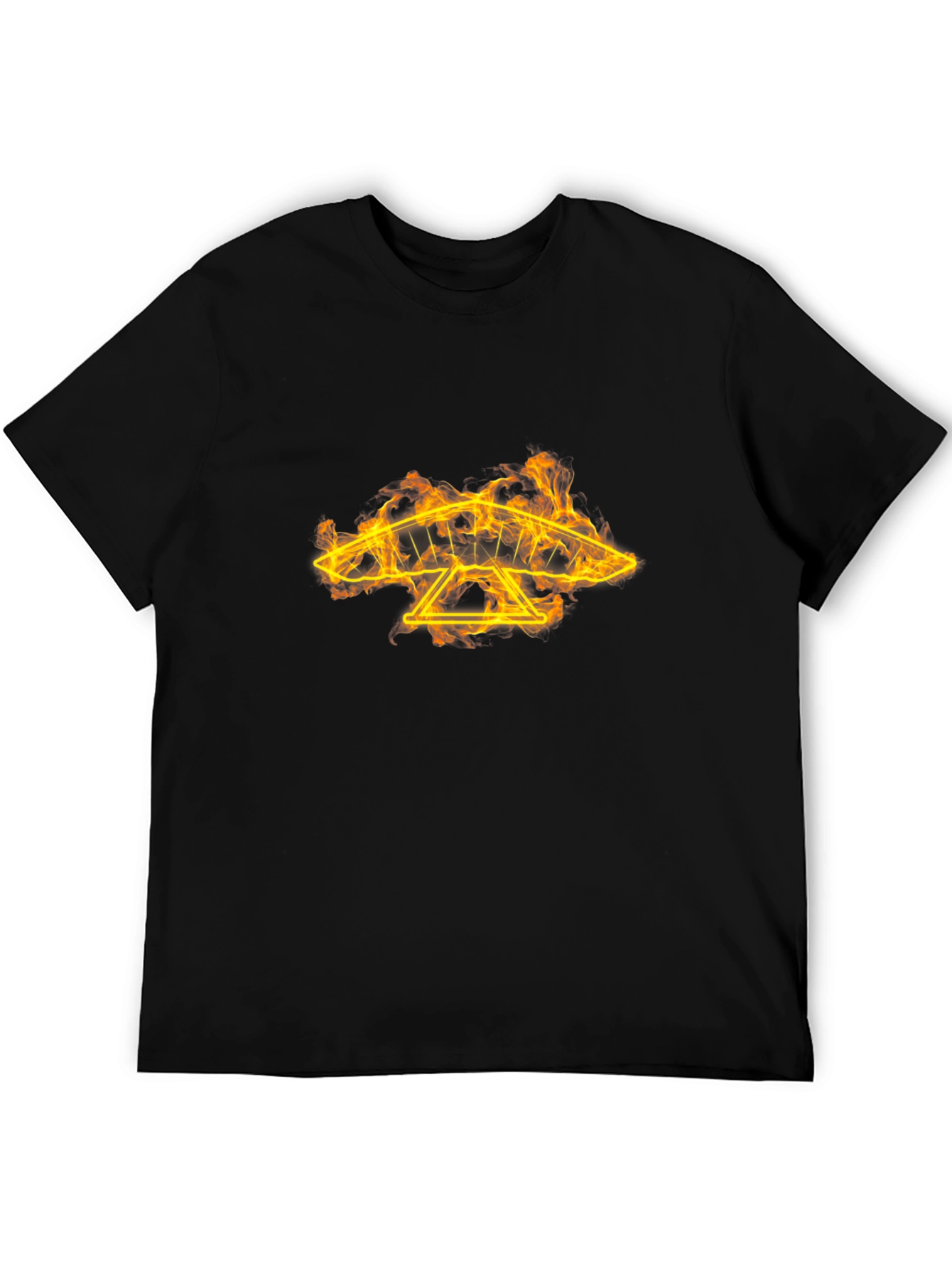 Fiery Hang Glider Graphic Tee - Black