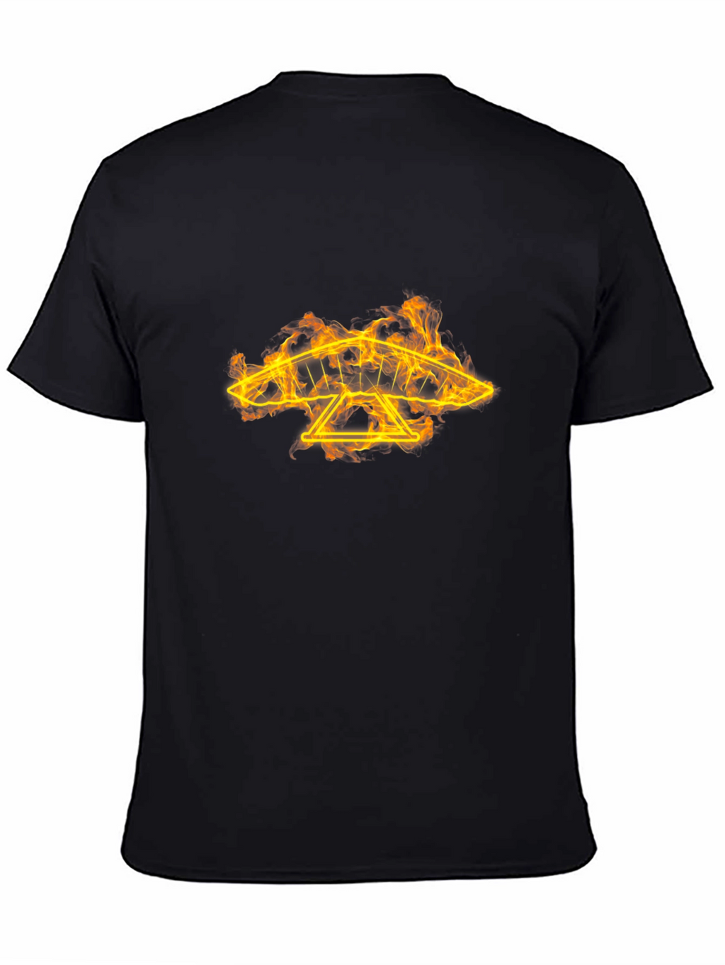Fiery Hang Glider Graphic Tee - Black