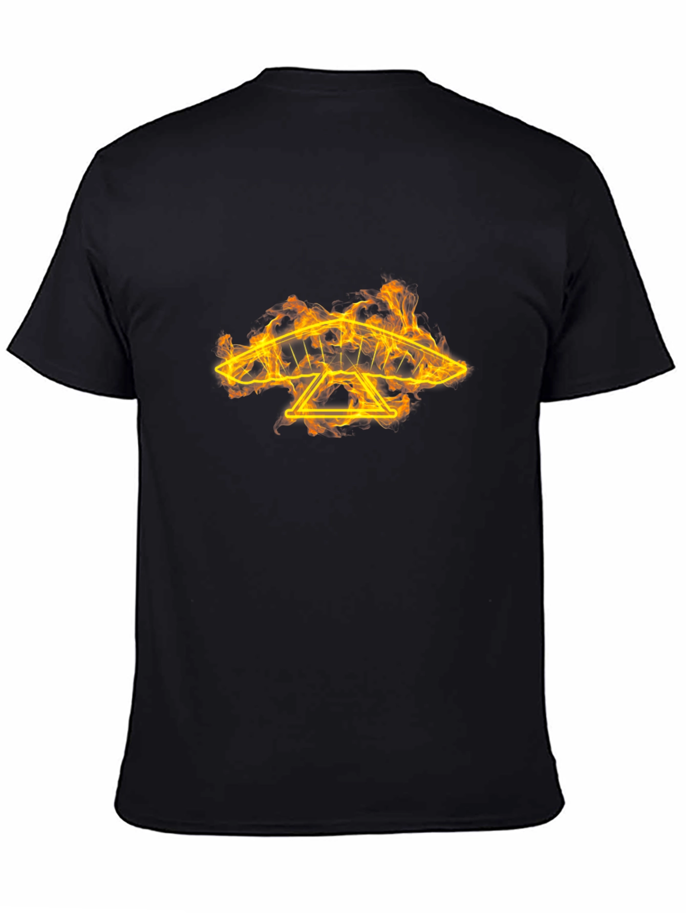 Fiery Hang Glider Graphic Tee - Black