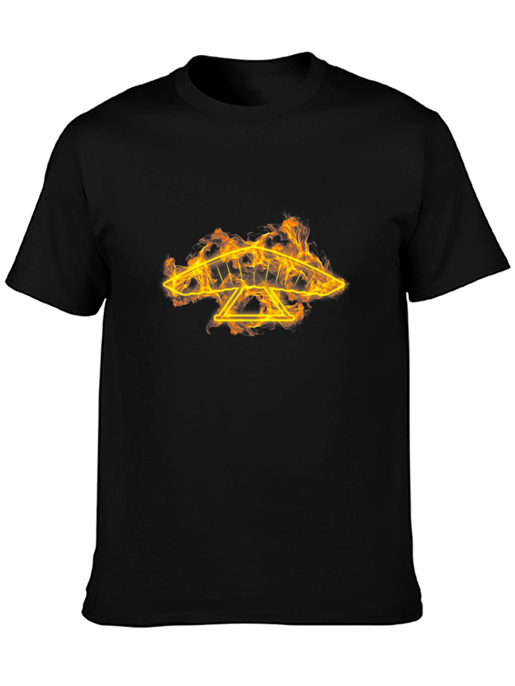Fiery Hang Glider Graphic Tee - Black