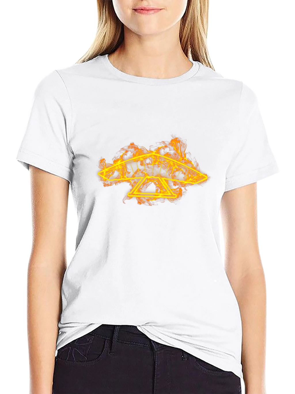 Fiery Hang Glider Graphic Tee - Black