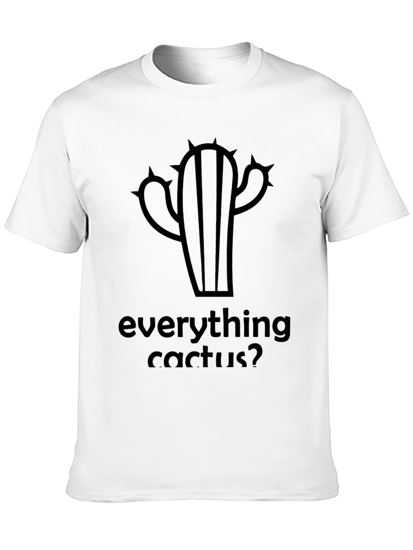 Everything Cactus? Mens Black Graphic Tee