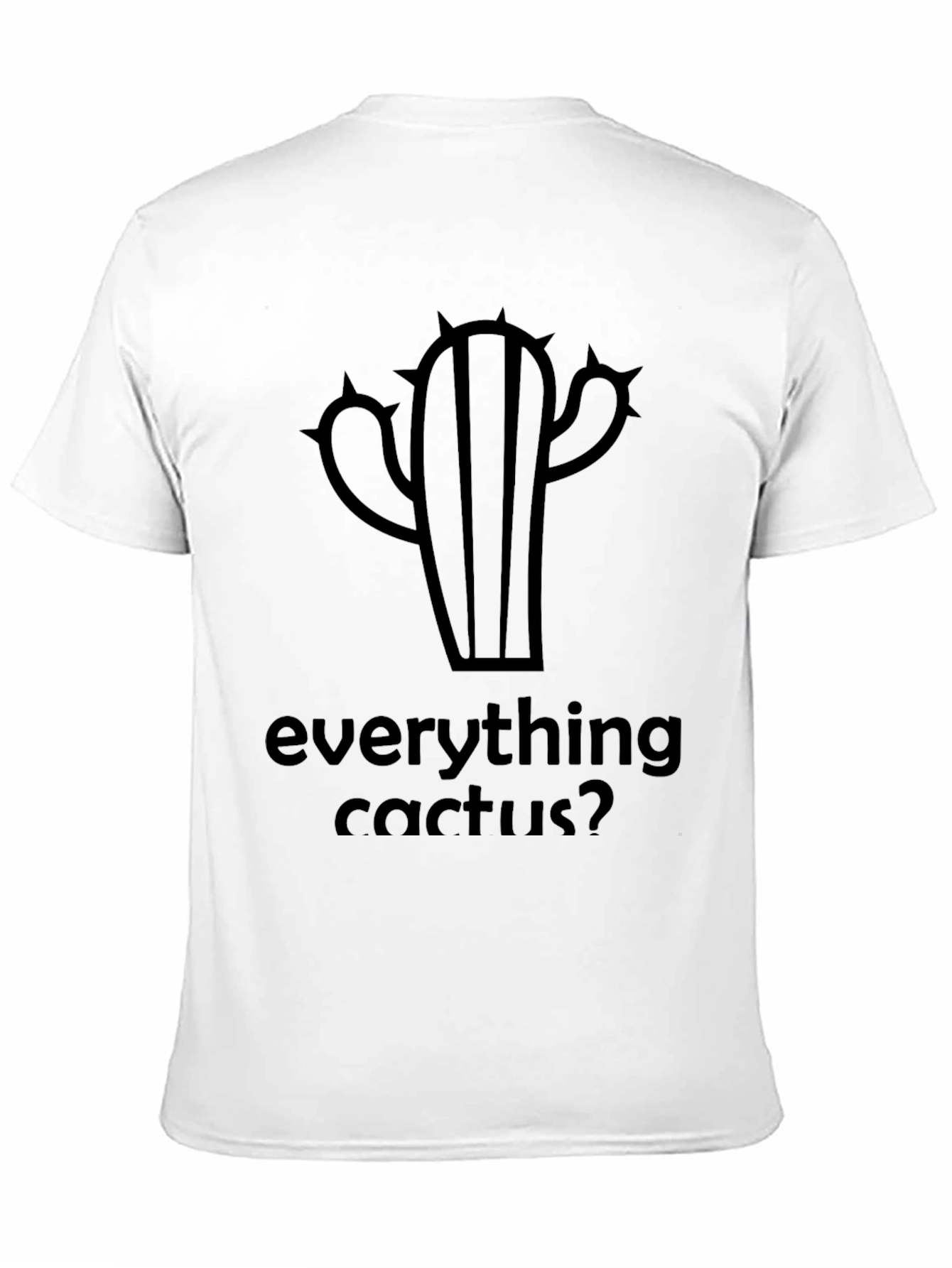 Everything Cactus? Mens Black Graphic Tee