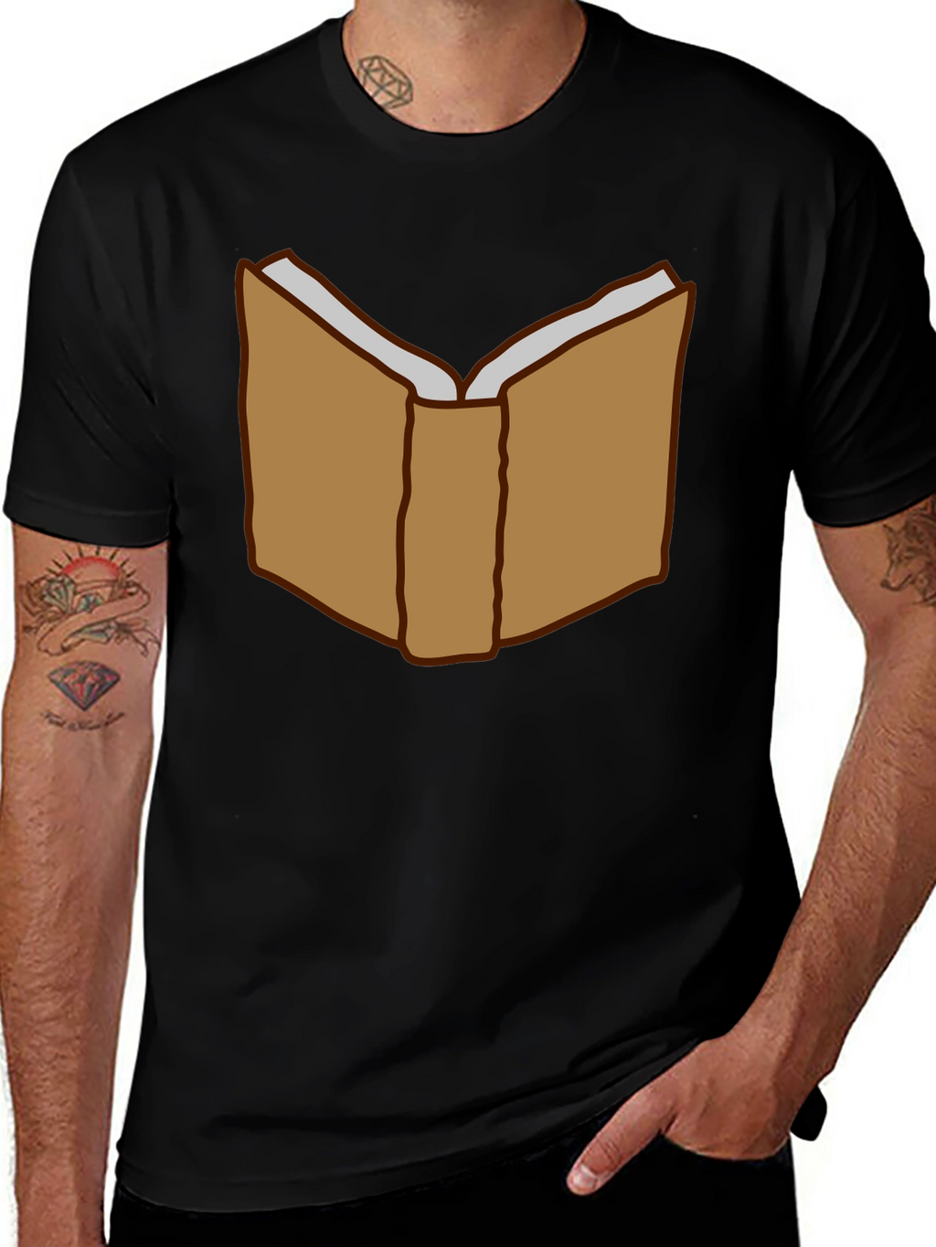 Book Lover T-Shirt - Open Book Graphic Tee