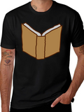 Book Lover T-Shirt - Open Book Graphic Tee