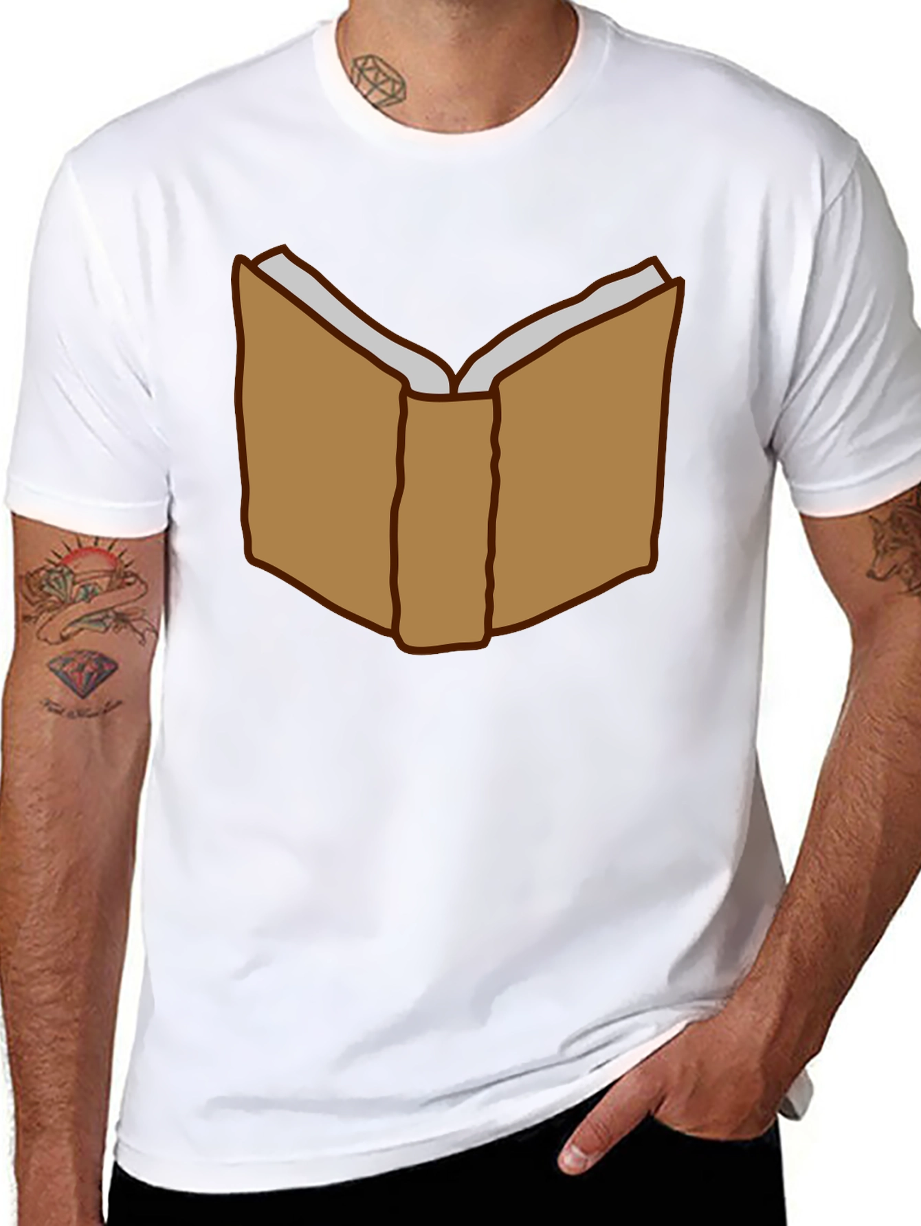 Book Lover T-Shirt - Open Book Graphic Tee