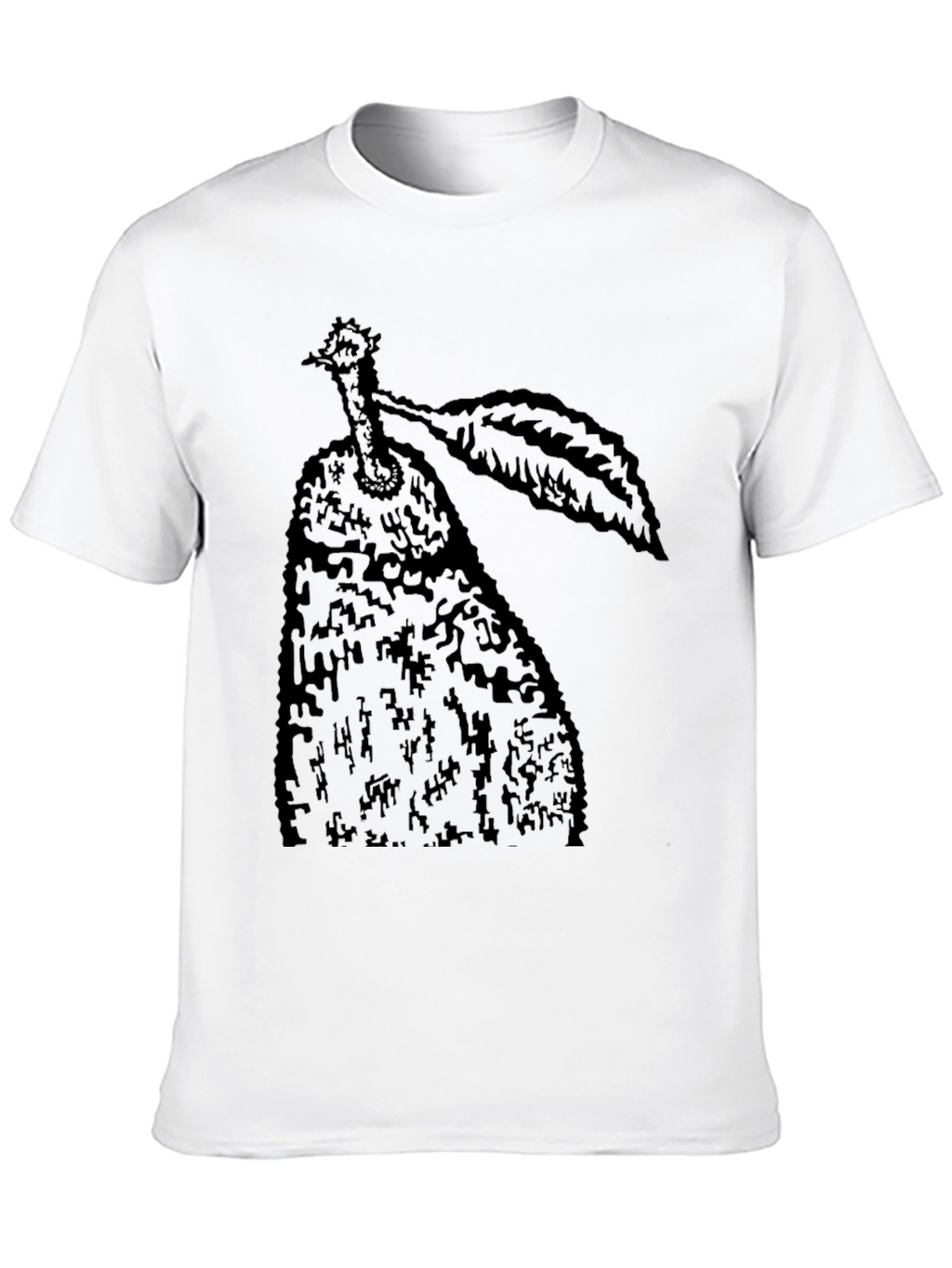 Black Pear Graphic Tee - Unique Fruit Design