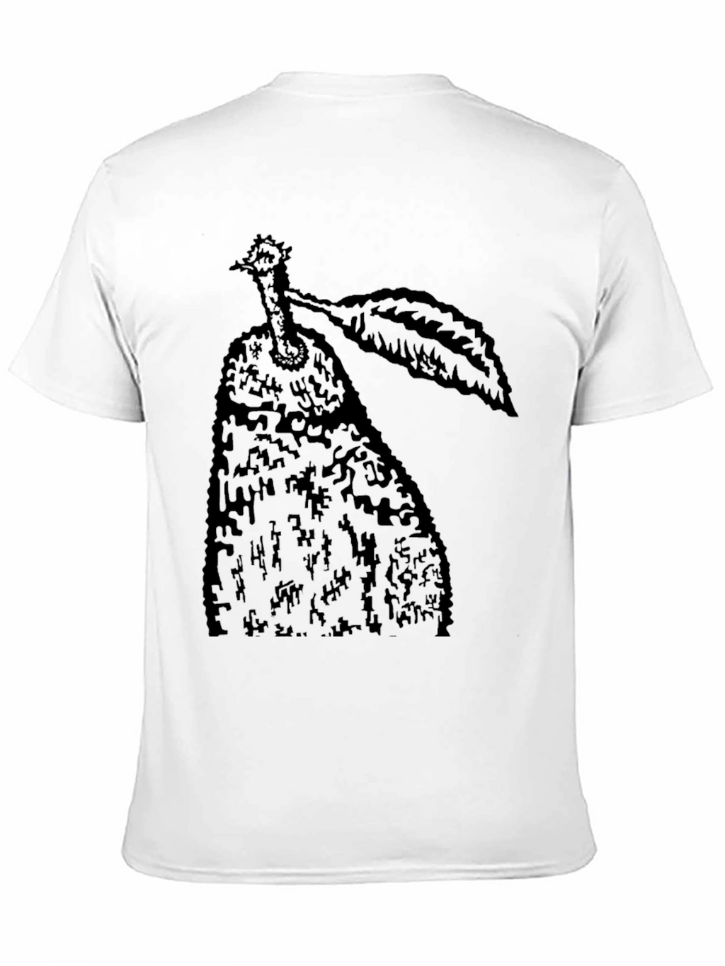 Black Pear Graphic Tee - Unique Fruit Design
