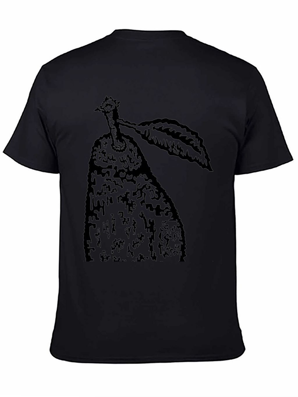Black Pear Graphic Tee - Unique Fruit Design
