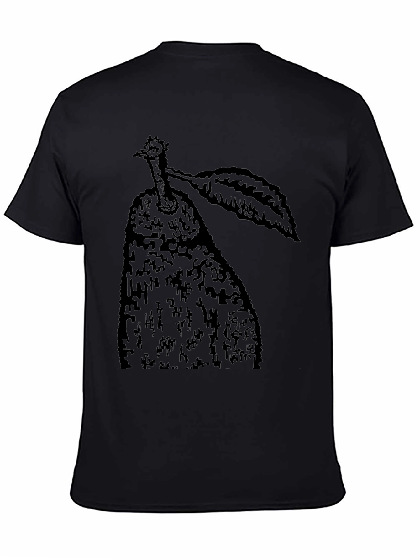 Black Pear Graphic Tee - Unique Fruit Design