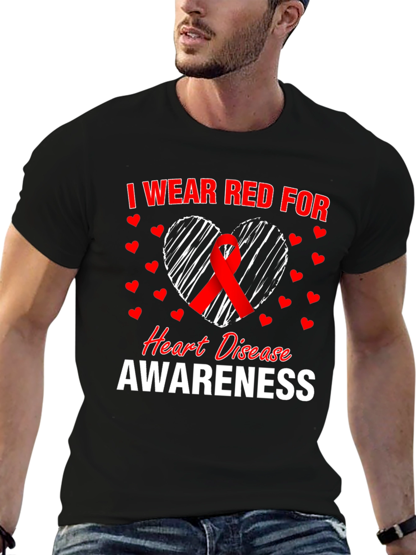 I Wear Red For Heart Disease Awareness T-Shirt