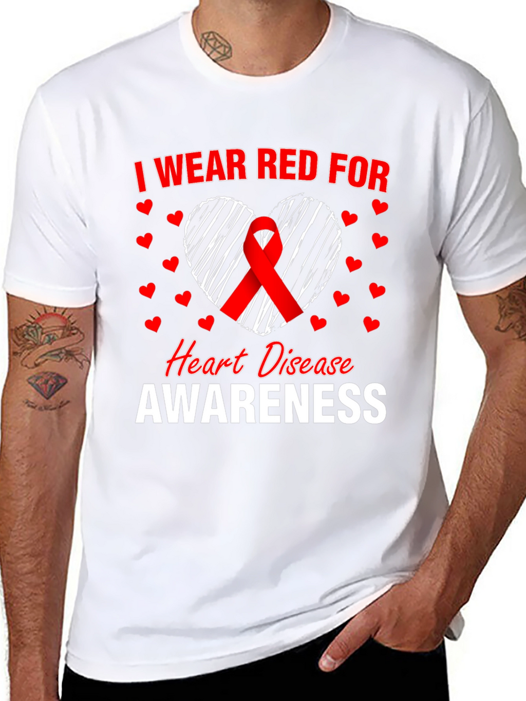 I Wear Red For Heart Disease Awareness T-Shirt