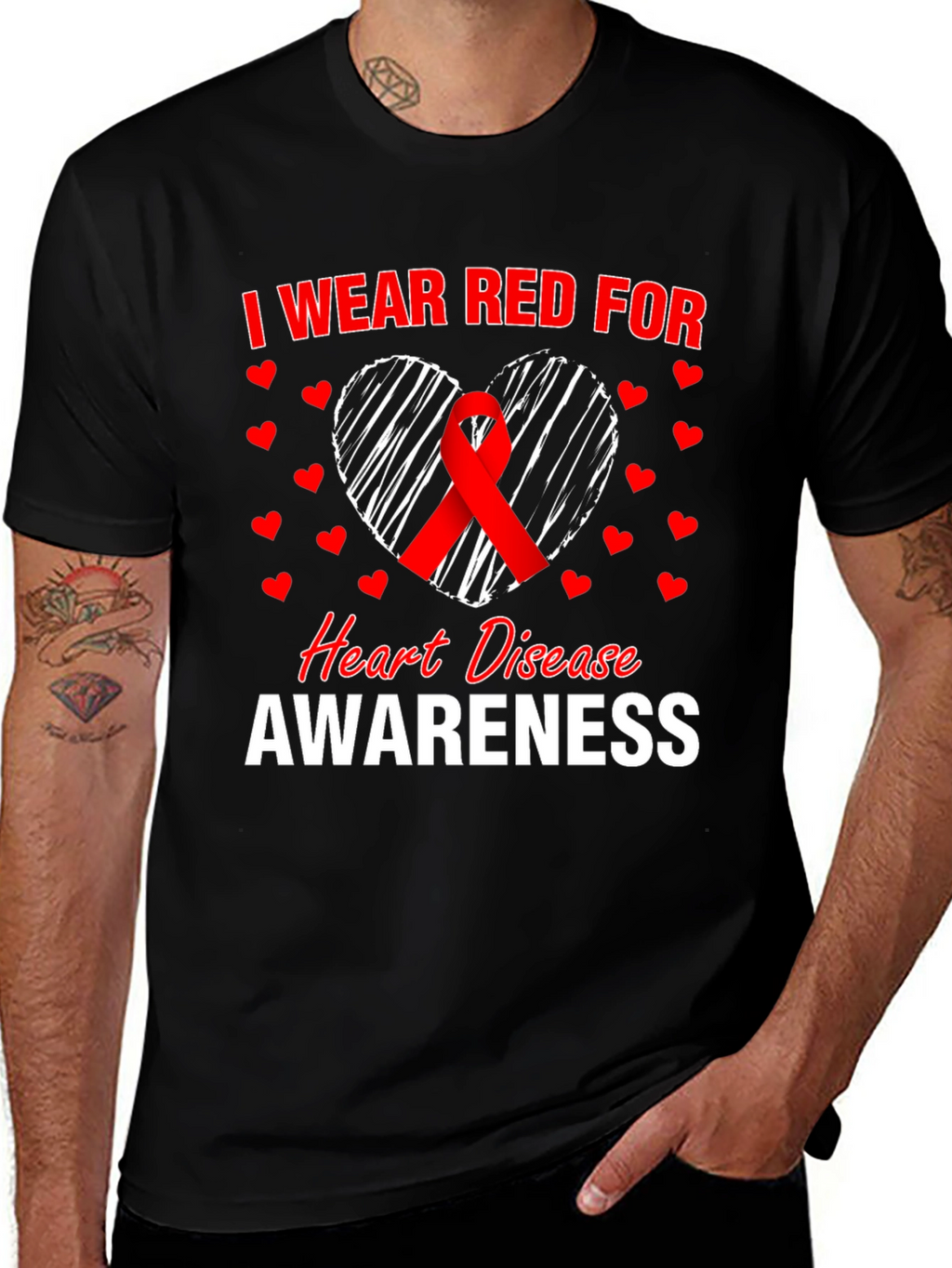 I Wear Red For Heart Disease Awareness T-Shirt