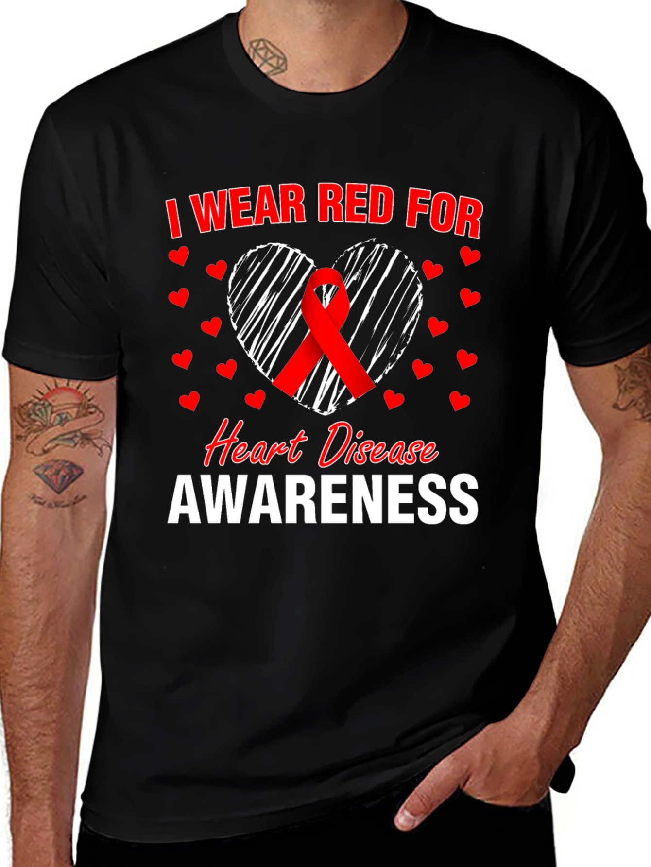 I Wear Red For Heart Disease Awareness T-Shirt