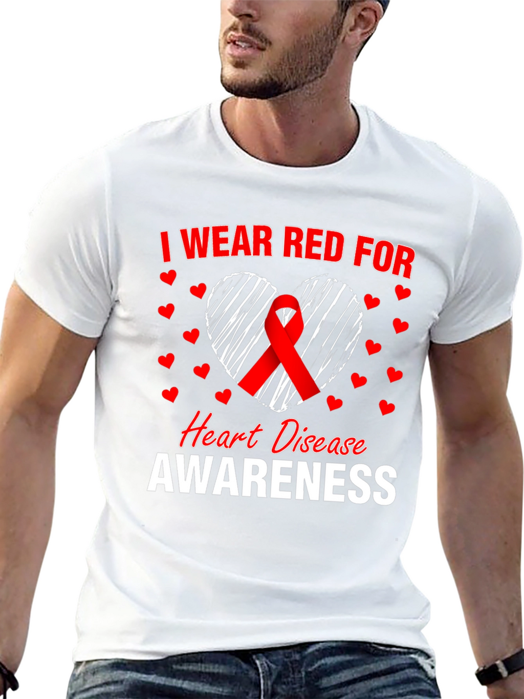 I Wear Red For Heart Disease Awareness T-Shirt