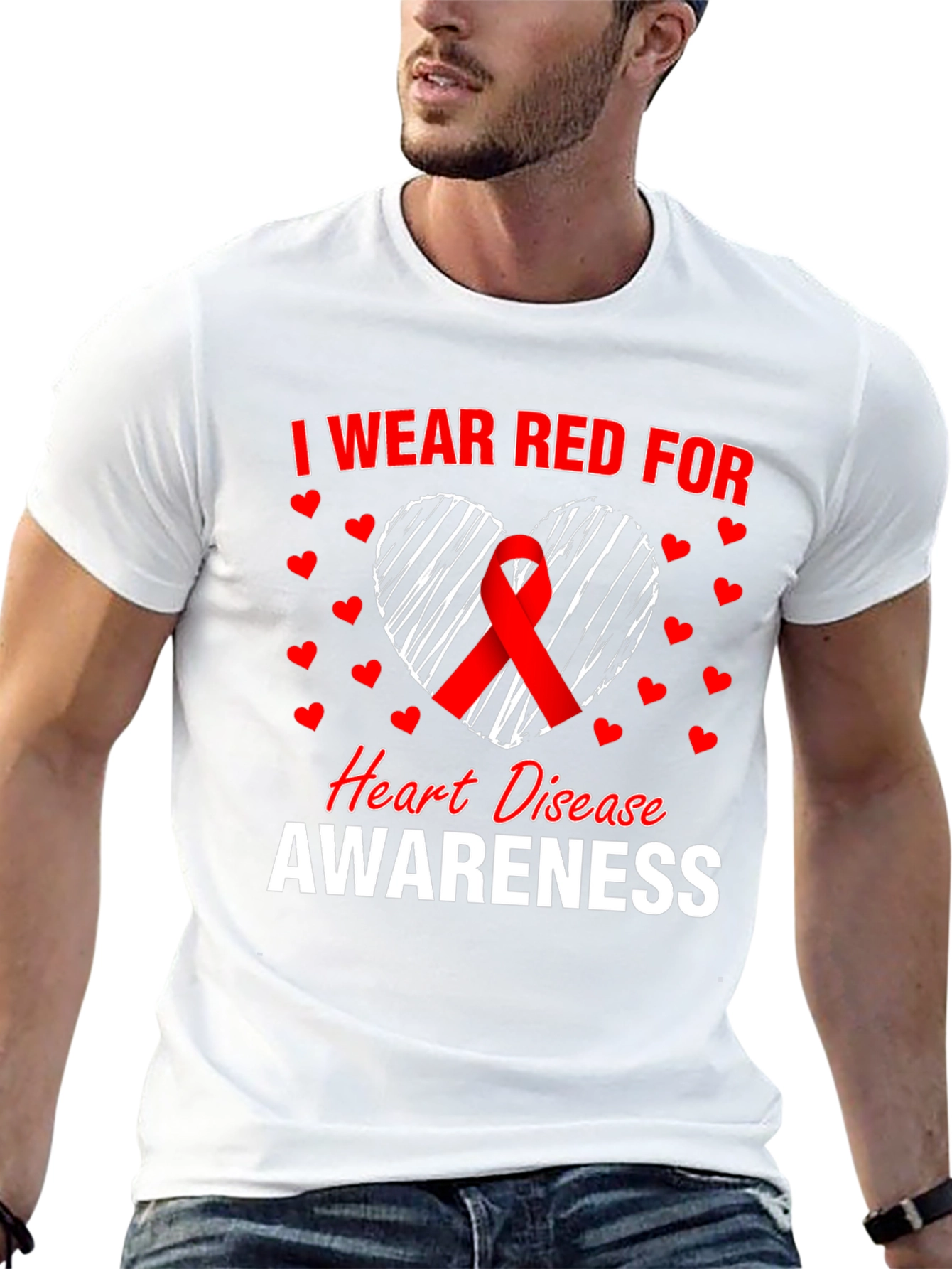 I Wear Red For Heart Disease Awareness T-Shirt