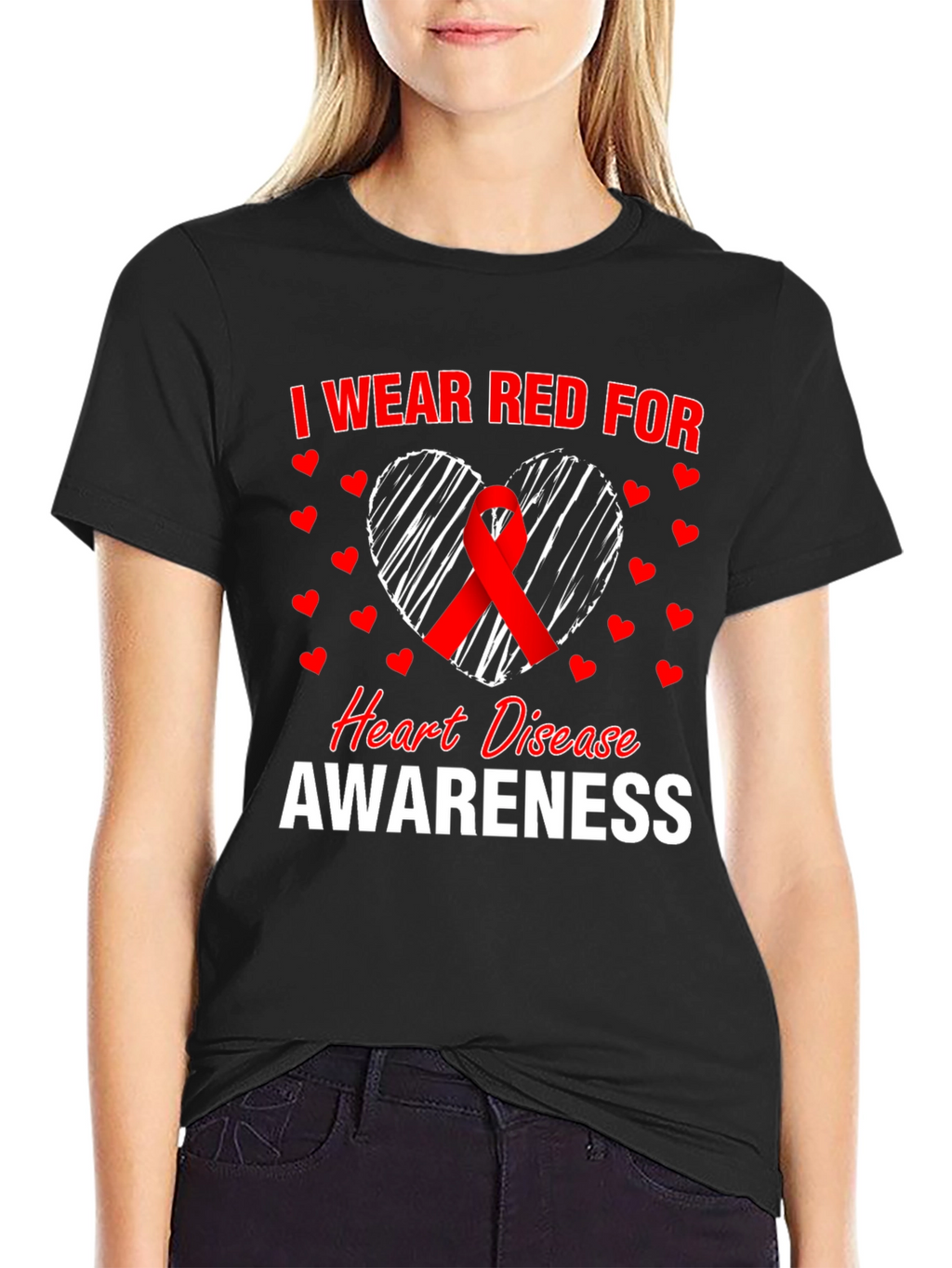 I Wear Red For Heart Disease Awareness T-Shirt
