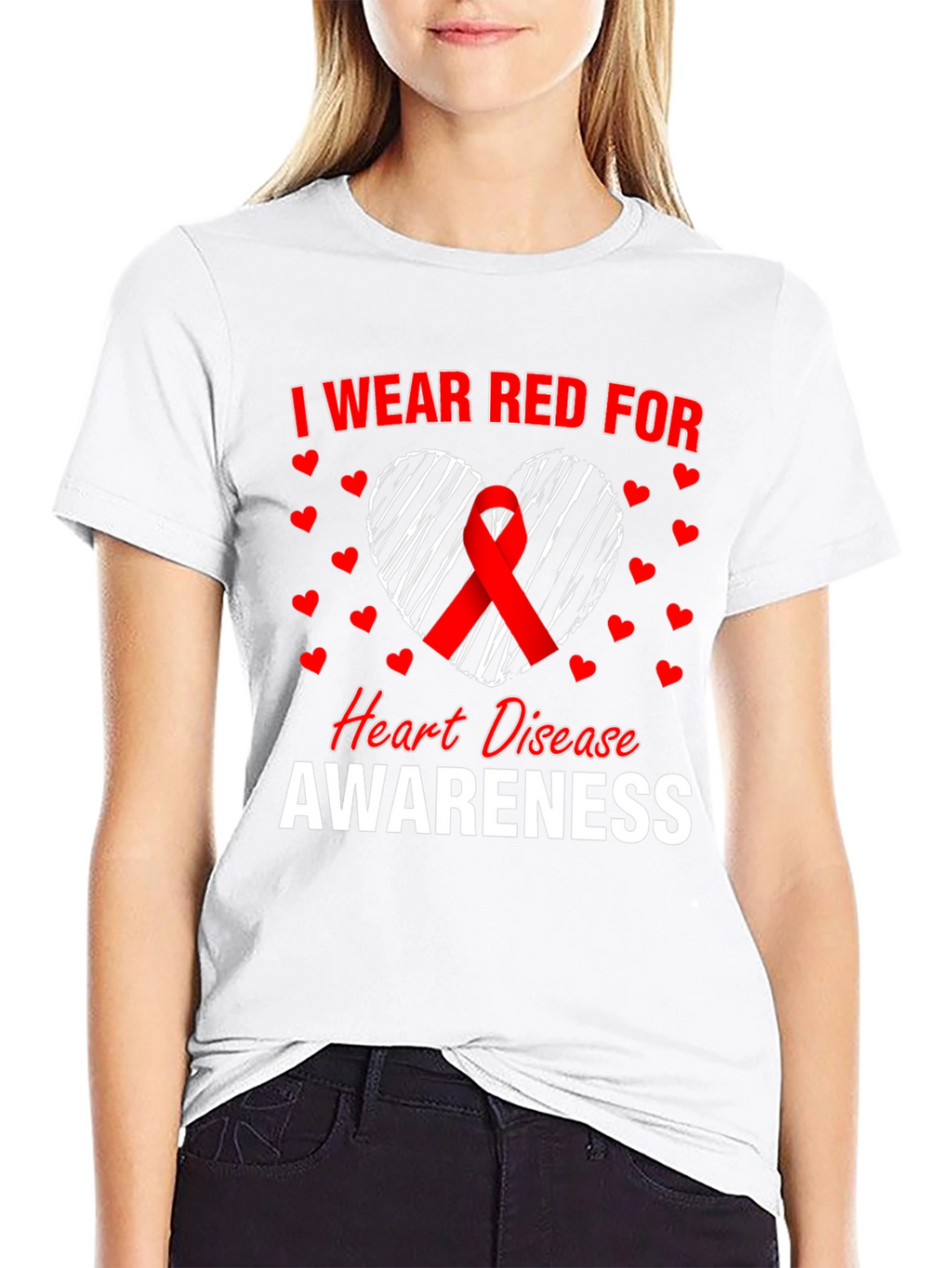I Wear Red For Heart Disease Awareness T-Shirt