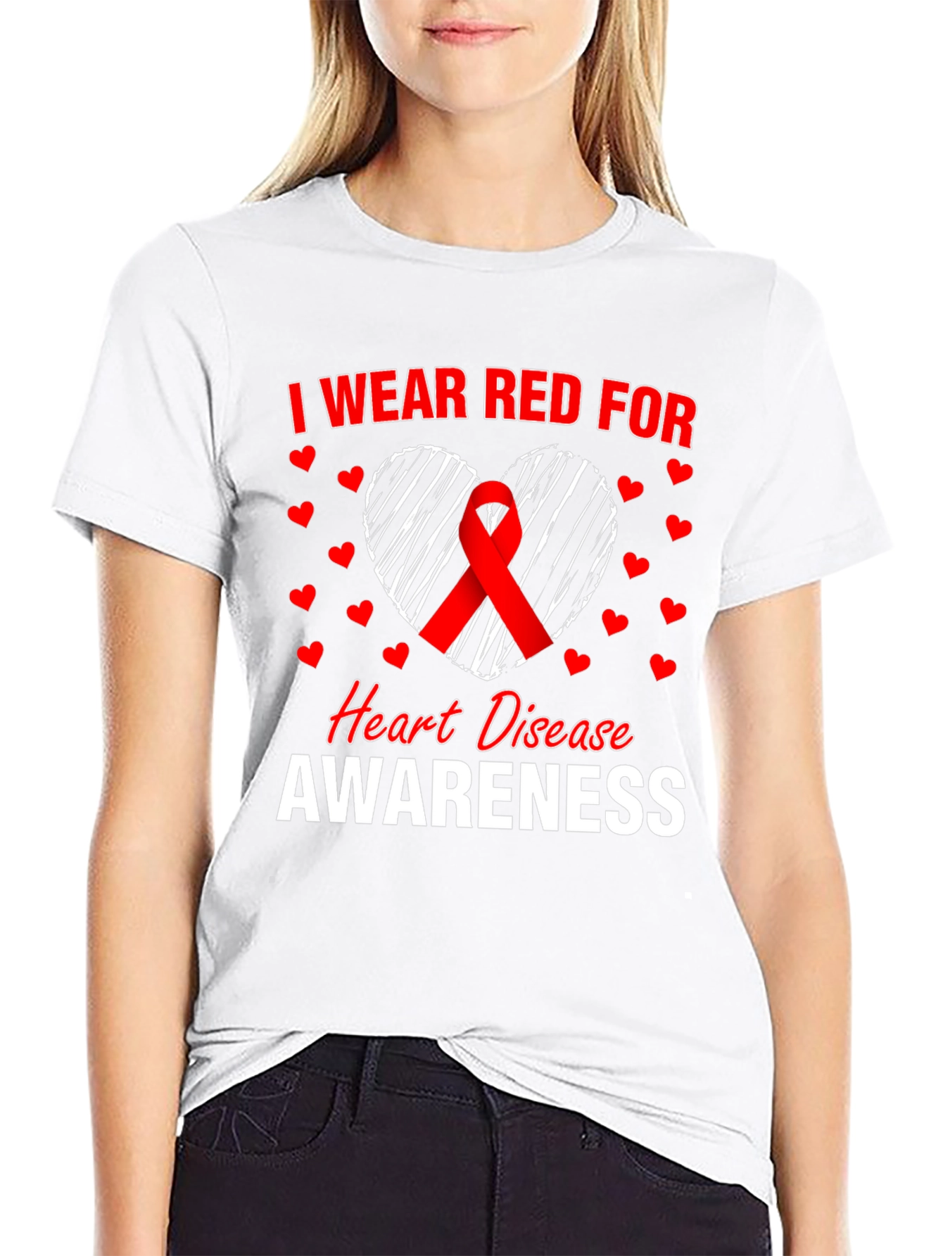 I Wear Red For Heart Disease Awareness T-Shirt