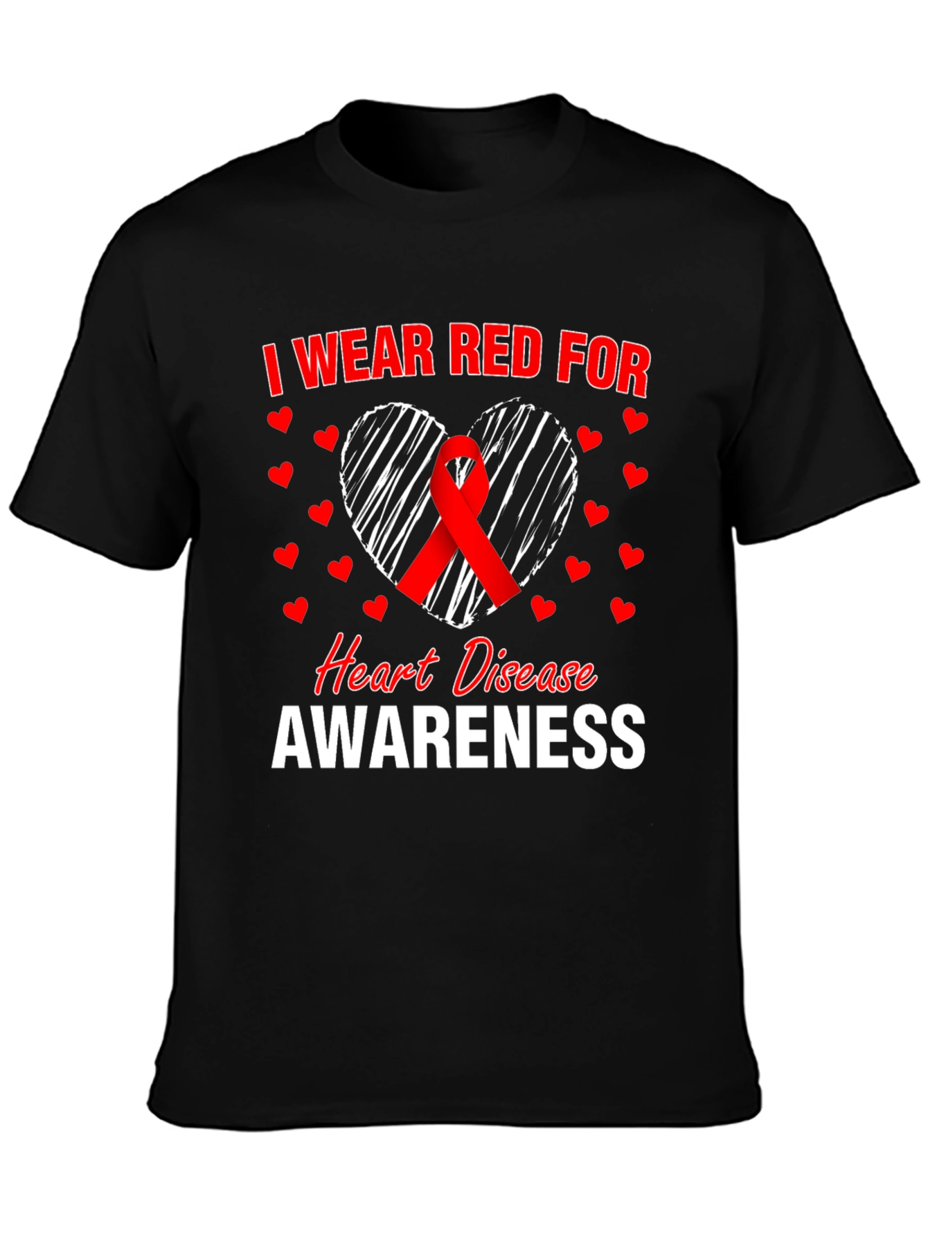 I Wear Red For Heart Disease Awareness T-Shirt