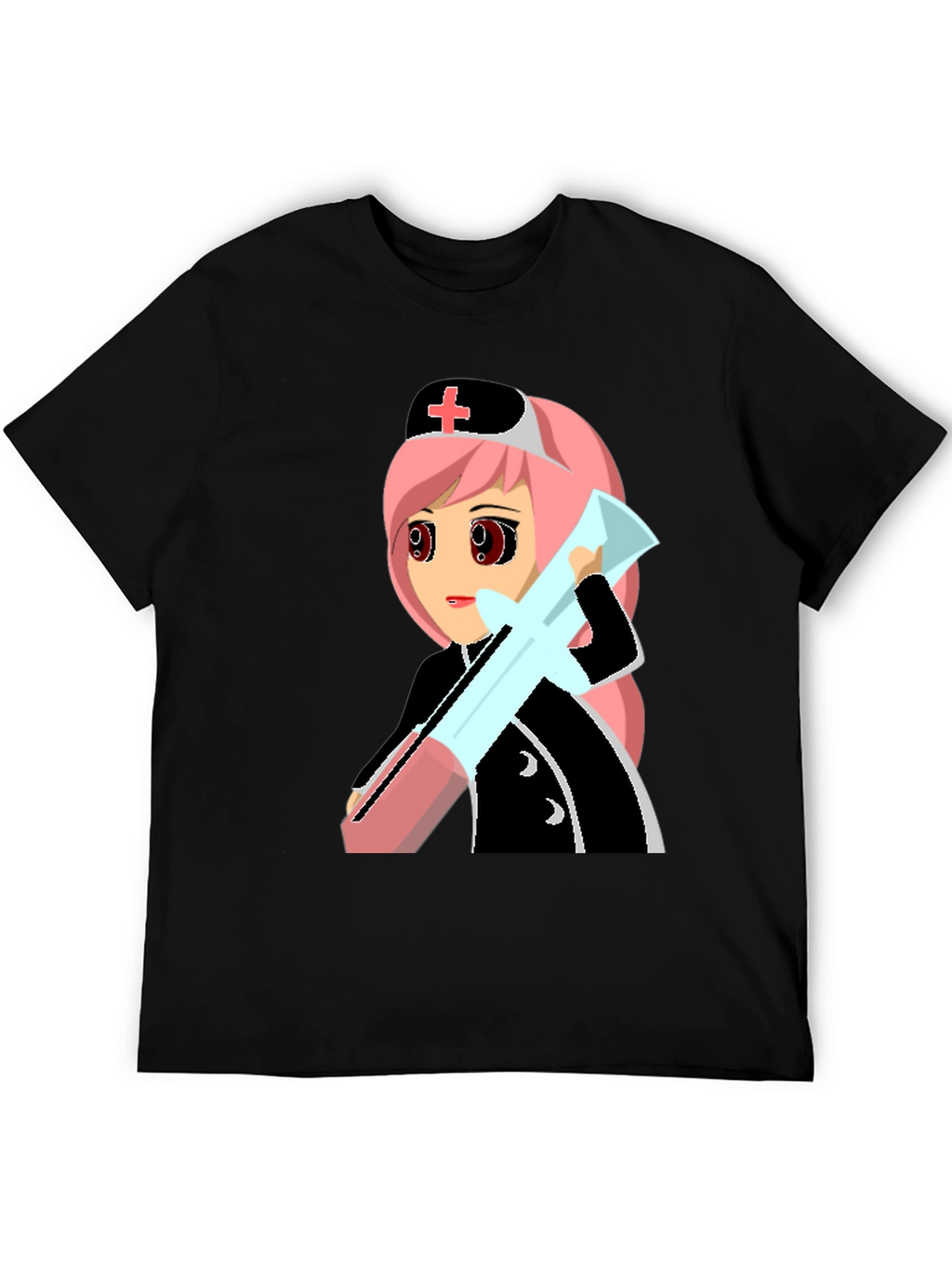 Anime Nurse Graphic T-Shirt - Unique Manga Design