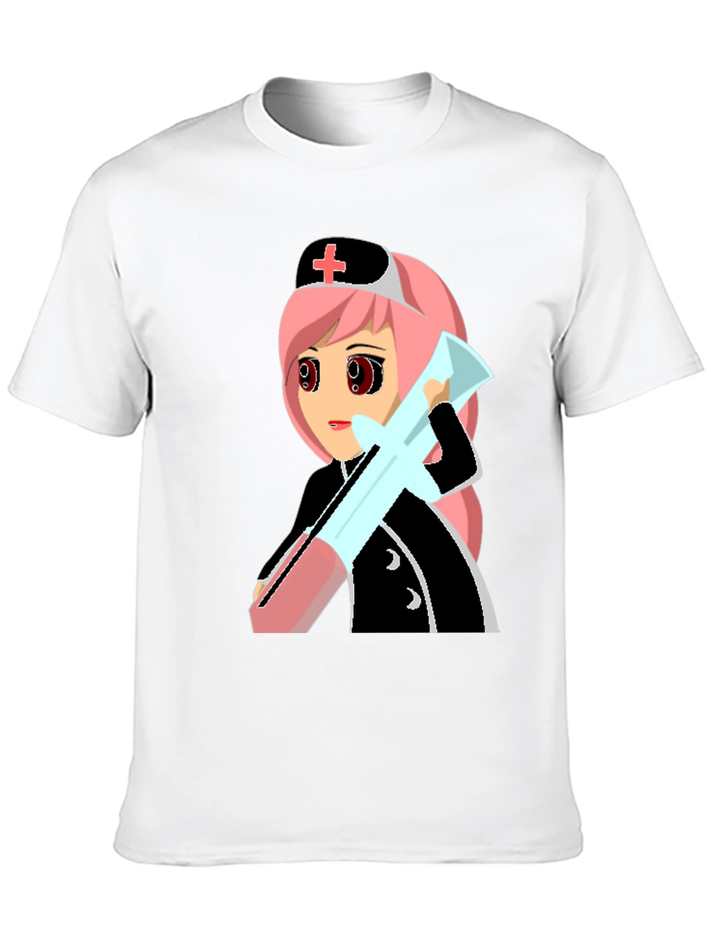 Anime Nurse Graphic T-Shirt - Unique Manga Design