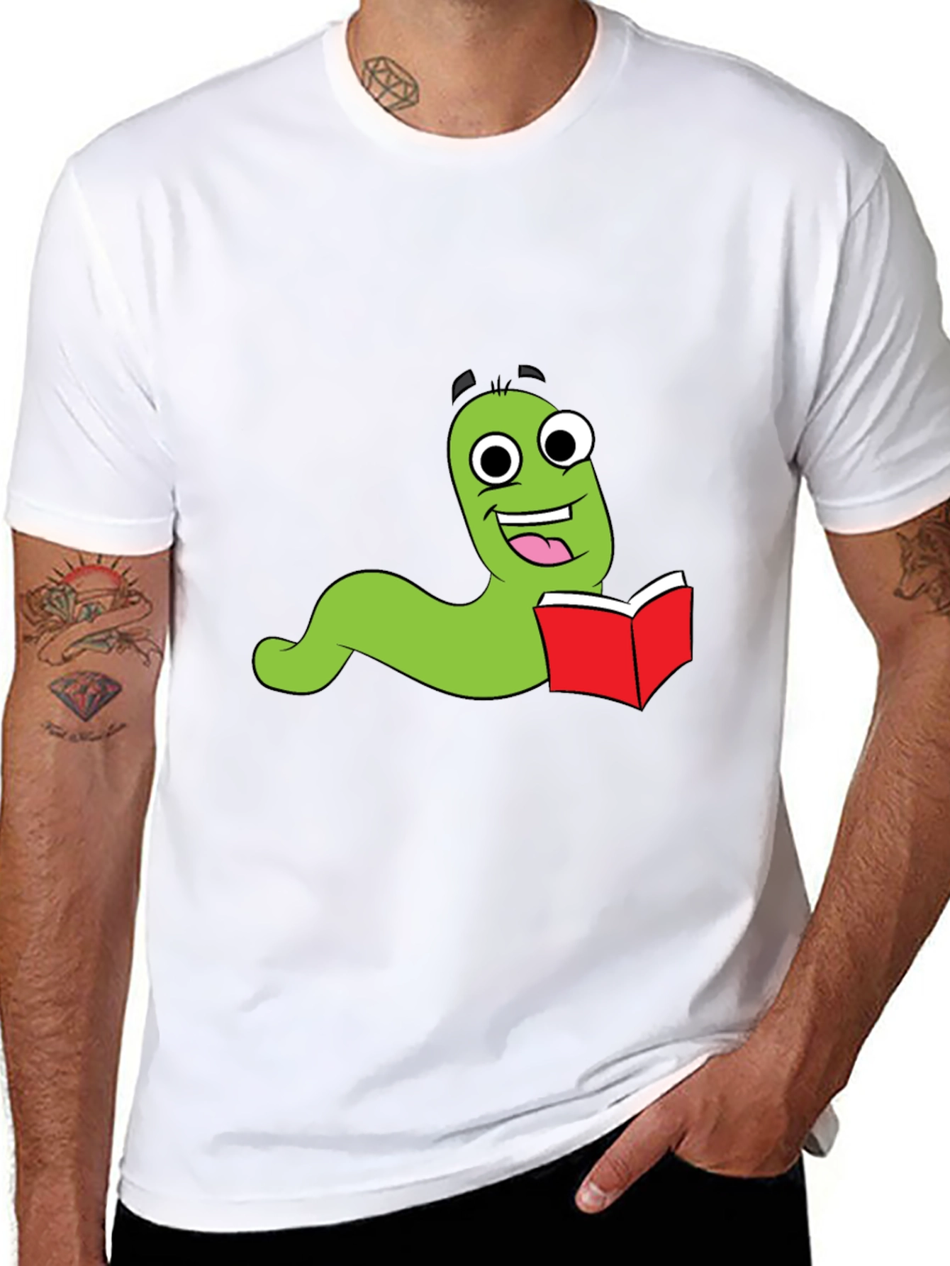 Bookworm Worm Graphic T-Shirt