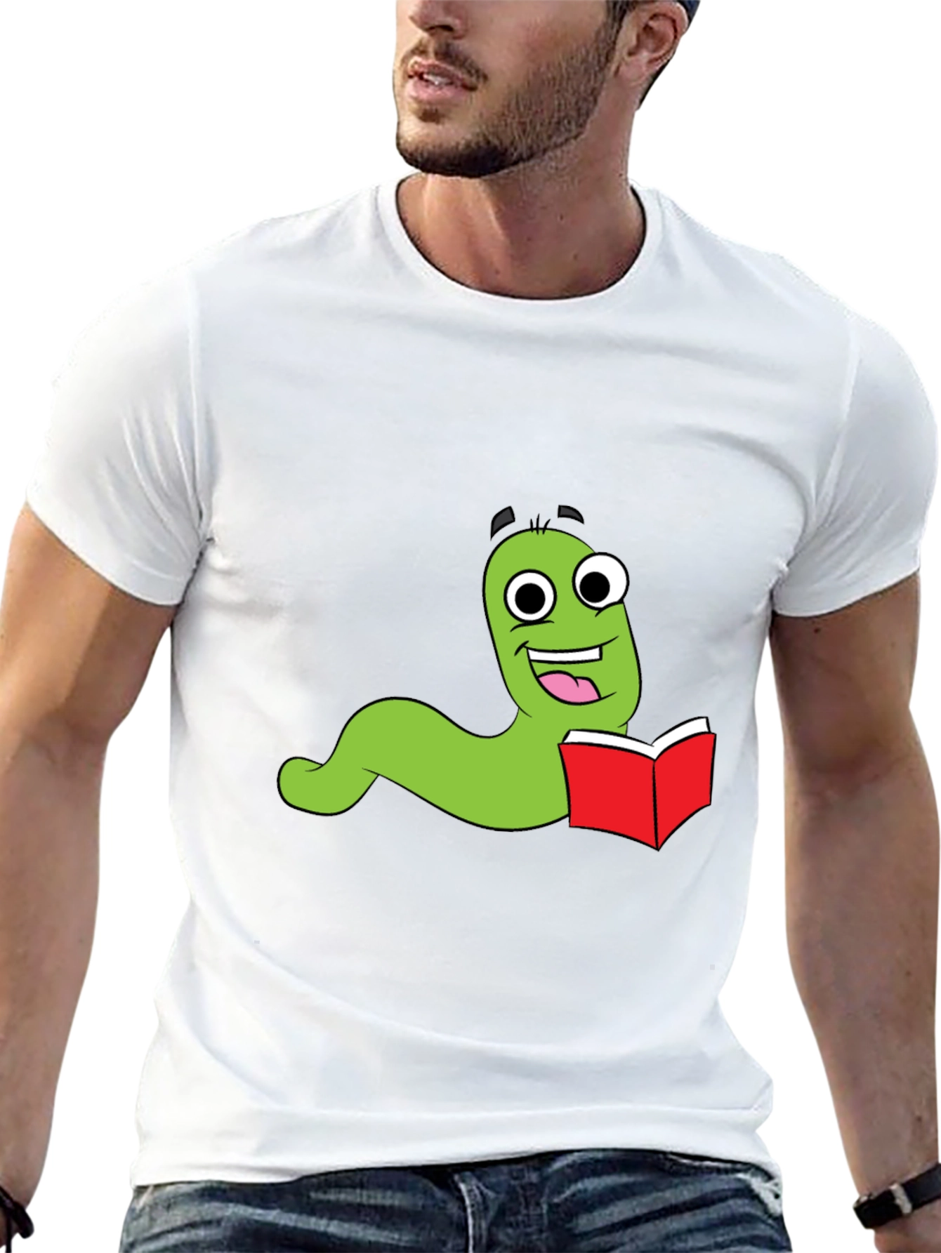 Bookworm Worm Graphic T-Shirt