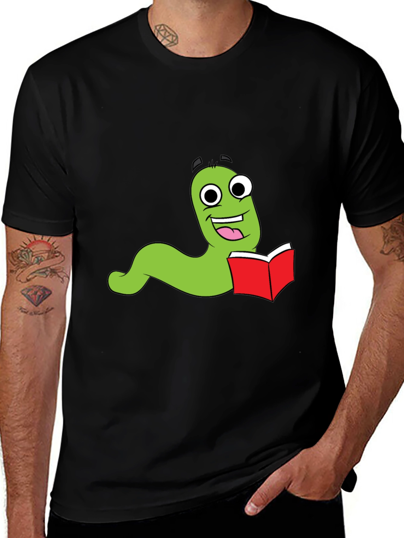 Bookworm Worm Graphic T-Shirt