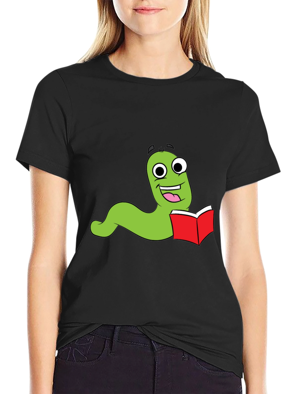 Bookworm Worm Graphic T-Shirt