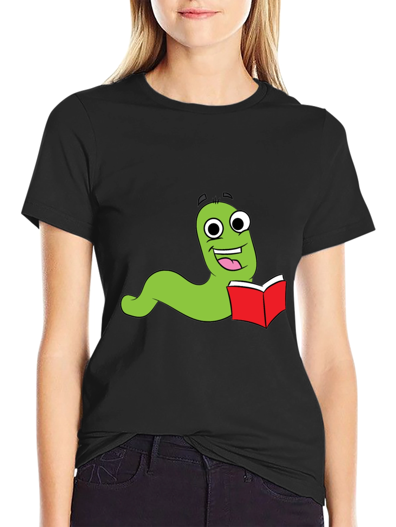 Bookworm Worm Graphic T-Shirt