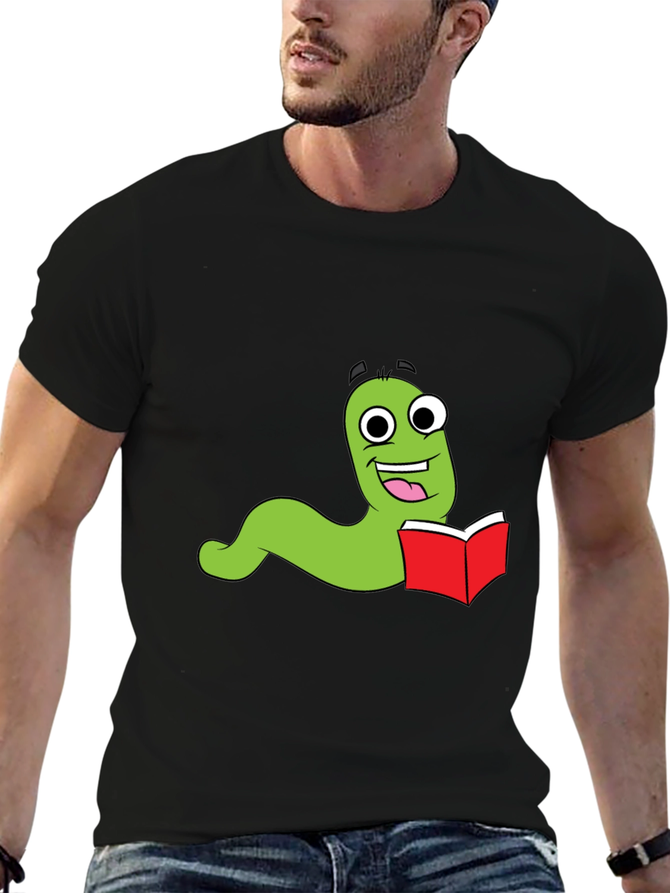 Bookworm Worm Graphic T-Shirt