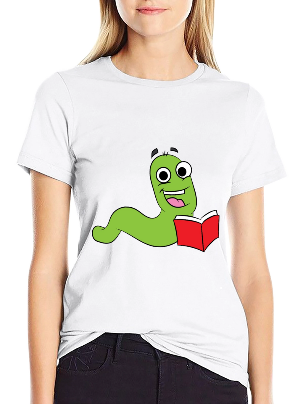 Bookworm Worm Graphic T-Shirt
