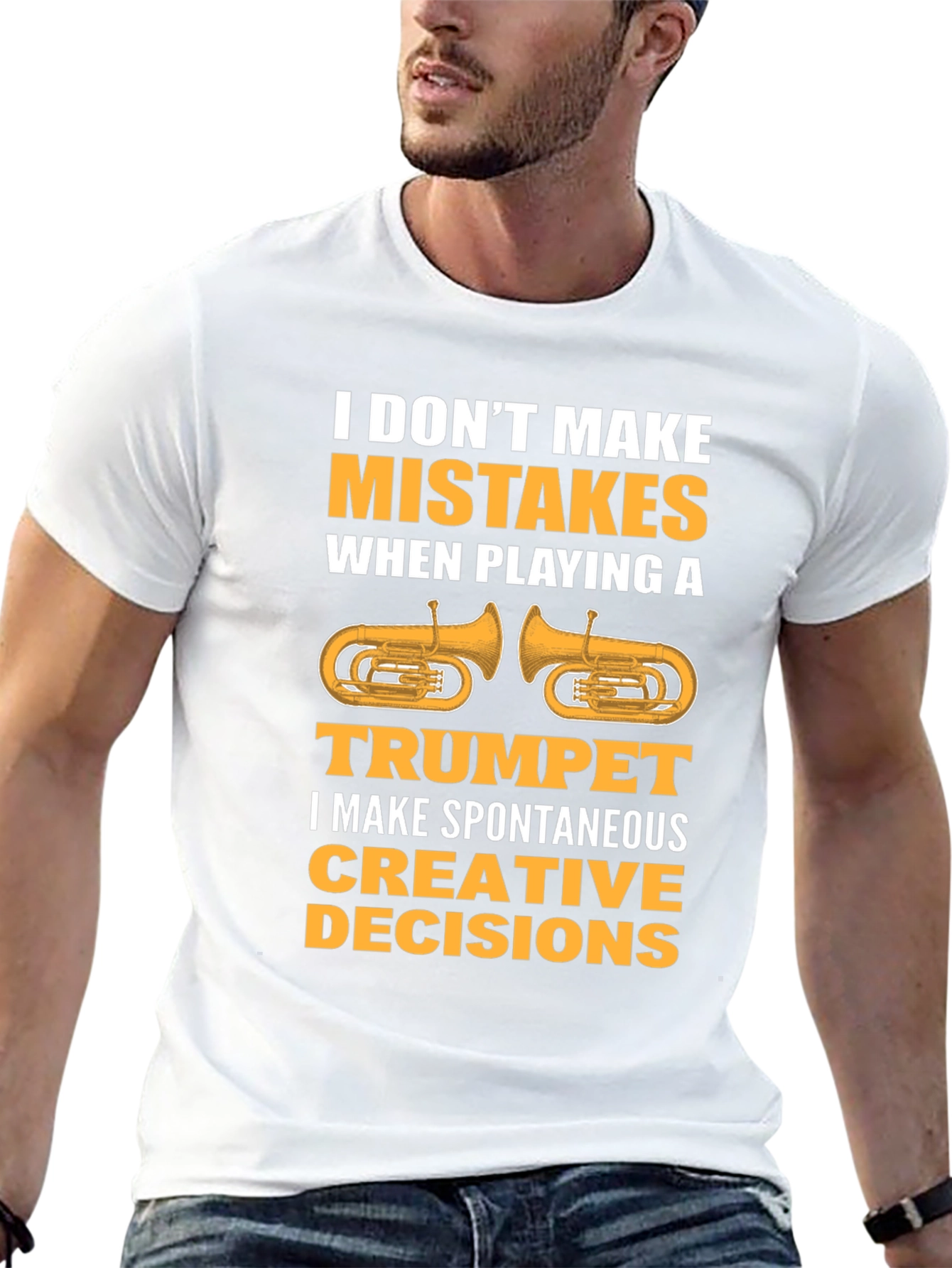 Funny Trumpet Player T-Shirt: Spontaneous Creative Decisions