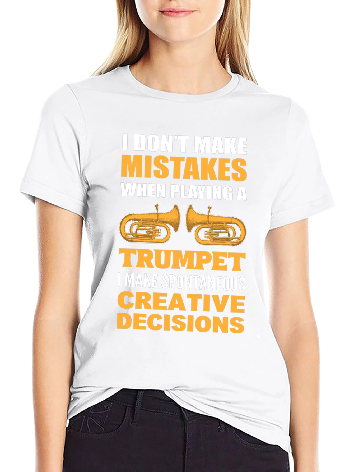Funny Trumpet Player T-Shirt: Spontaneous Creative Decisions