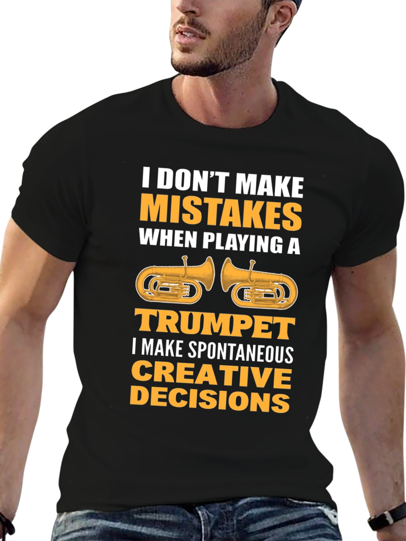 Funny Trumpet Player T-Shirt: Spontaneous Creative Decisions