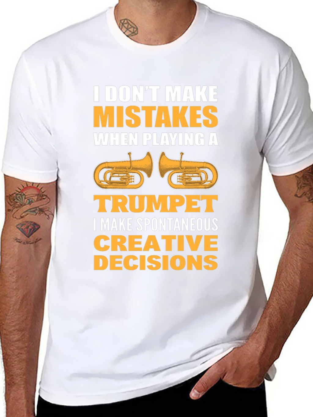 Funny Trumpet Player T-Shirt: Spontaneous Creative Decisions