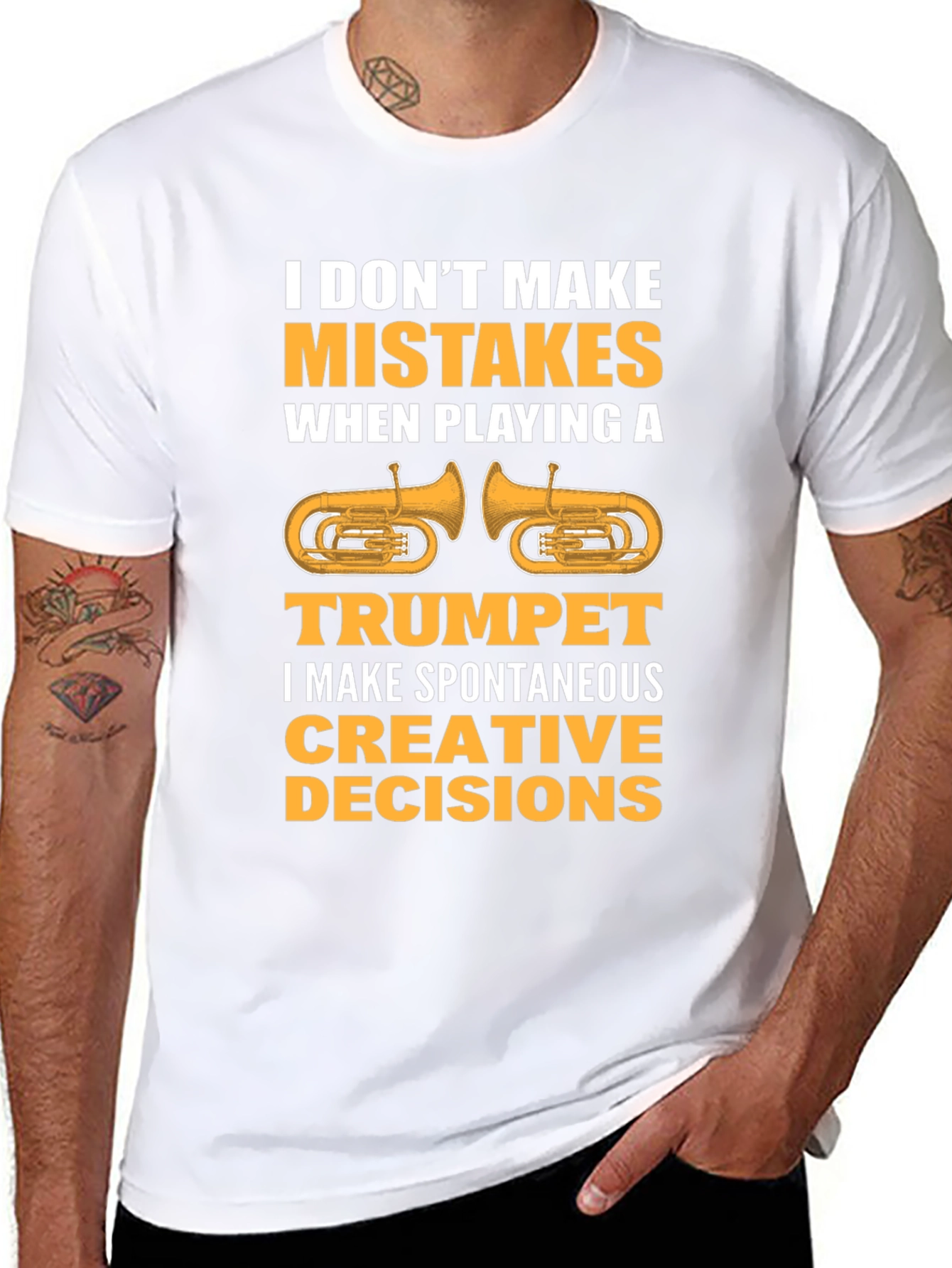 Funny Trumpet Player T-Shirt: Spontaneous Creative Decisions