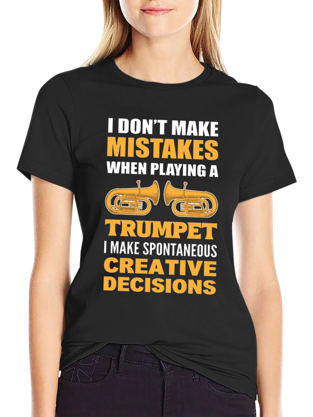 Funny Trumpet Player T-Shirt: Spontaneous Creative Decisions
